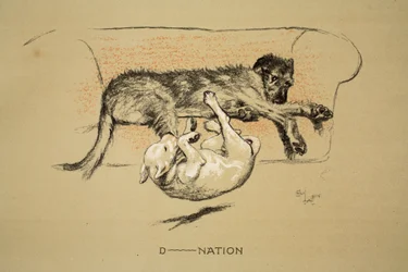 D - nação, 1930, 1 ª edição de &39;Sleeping Partners&39;, Aldin, Cecil Charles Windsor (1870-1935), publicado pela Eyre e Spottiswoode Limited, Giz e Carvão no papel